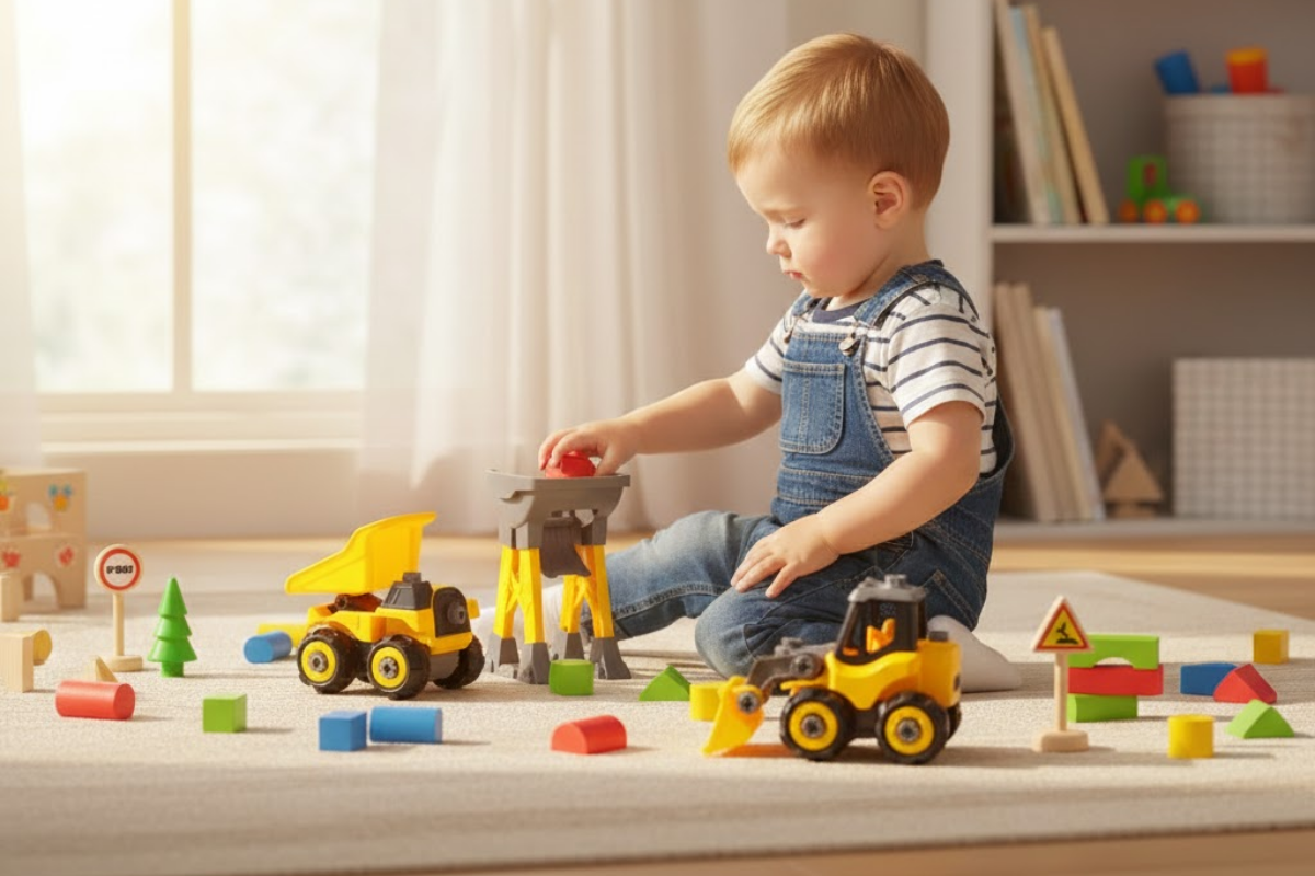 Xe ủi tháo lắp cho bé – Vừa chơi vừa học cùng bộ Vecto DIY